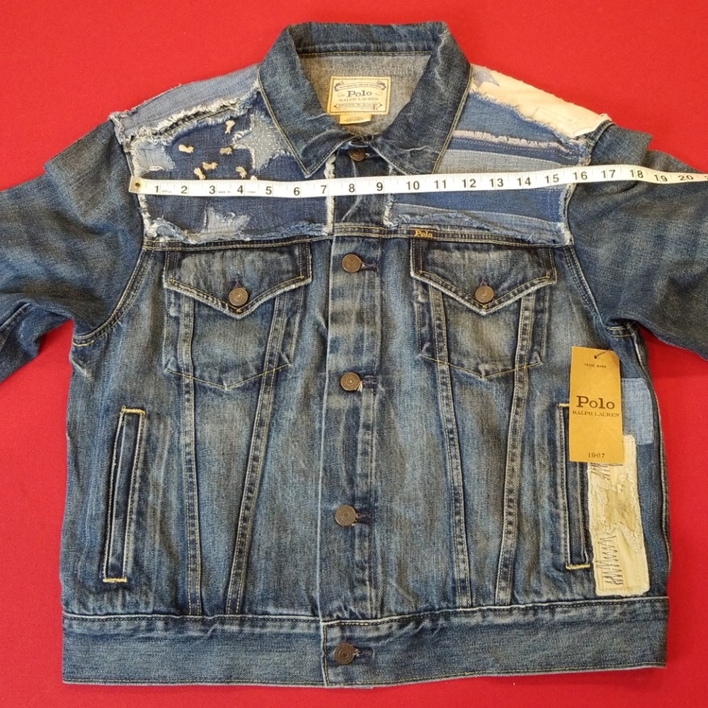 RALPH LAUREN TRUCKER CROPPED DENIM JACKET - Picture 4 of 6
